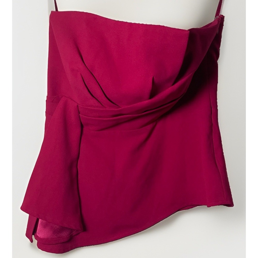 White House Black Market Asymmetrical Pink Thrill Bustier Top NWT Women's 2